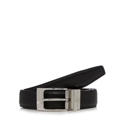 Jeff Banks Big and tall designer black reversible leather belt